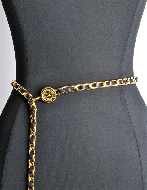 chanel leather belts|chanel belt vintage.